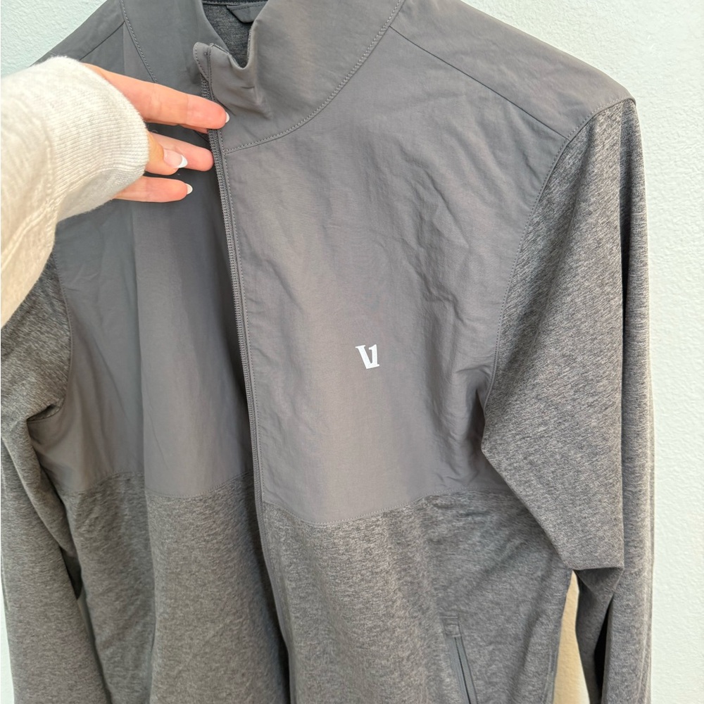 Vuori Sunday Element Track Jacket heather grey mens size medium nwot - Picture 9 of 9